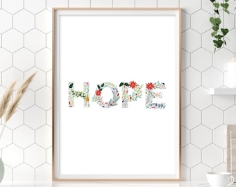Hope printable wall art, Hope scripture wall art, Hope wall decor, Hope wall art print, Hope poster print, Hope print, Christian wall decor