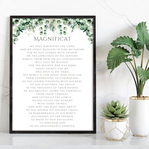 Magnificat Prayer Printable Magnificat Wall Art Canticle of Mary