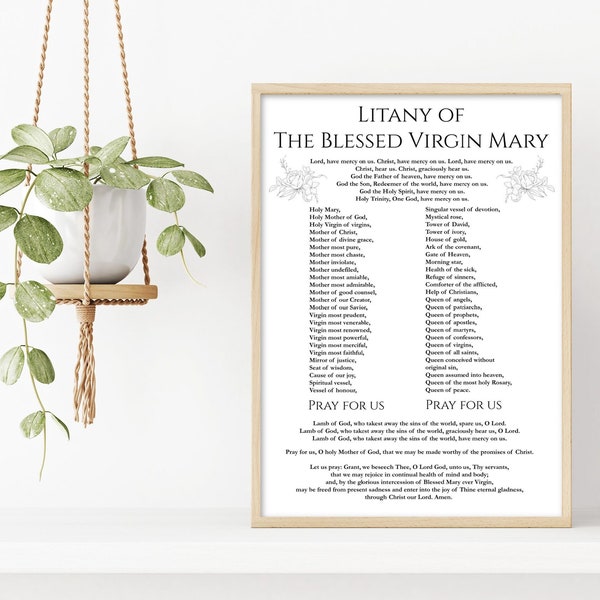 Litany of Loreto Prayer Cards Etsy