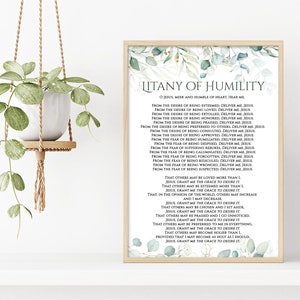 Litany of Humility prayer printable, Humility prayer print, Deliver Me Jesus prayer, Catholic prayer, Christian gift, Catholic devotion