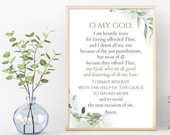 The Act of Contrition prayer printable, Humility prayer print, Contrition prayer, Repentance prayer, Penance prayer print, Catholic prayer