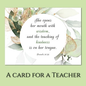 Teacher Appreciation Card printable, Teacher Card printable, Card for a Teacher, Thank You Card for Teachers, Teacher Thank You card print