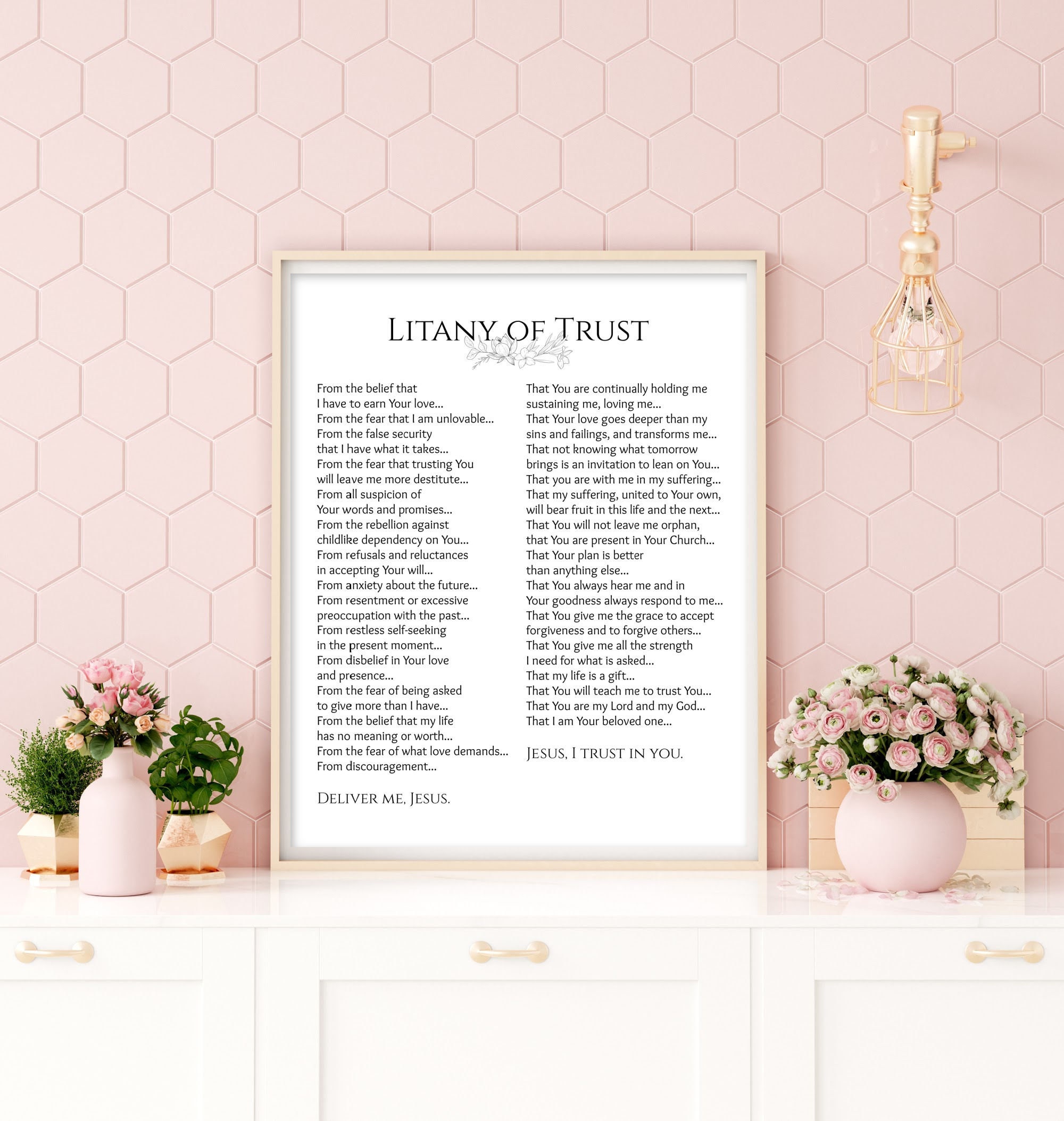 Litany of Trust Prayer Printable Jesus I Trust in You Prayer Etsy