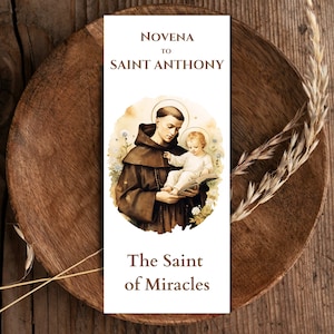 Novena a Sant'Antonio stampabile, preghiera di Sant'Antonio da Padova, preghiera della novena di Sant'Antonio, Santo dei Miracoli, preghiera cattolica per miracolo