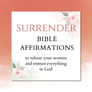 Abandonnez les cartes de versets de la Bible, affirmations de la Bible, cartes d'Ecritures Saintes, Je rends tout, Ecritures Abandonnées à Dieu, Prière d'Abandon