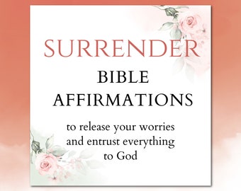 Surrender Bible verses cards, Bible Affirmations, Surrender Scripture Cards, I surrender all, Surrender to God Scriptures, Surrender prayer