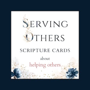 Serving Others scripture cards printable, Serving Others Bible verse Cards, Helping Others Bible verses, priest gift, pastor gift, ministry