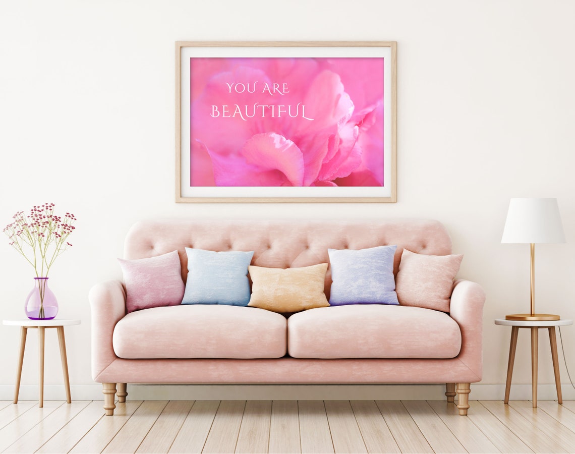 You Are Beautiful Printable, You Are Beautiful Wall Decal, Scripture Wall Art, Uplifting Prints