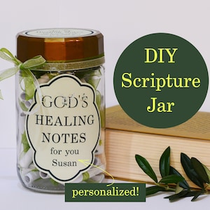 Personalisierte Schriftkarten Glas DIY, Gottes Heilungshinweise Schriftkarten, personalisierte Bibelverse, Ermutigungsgeschenk, christliches Geschenk