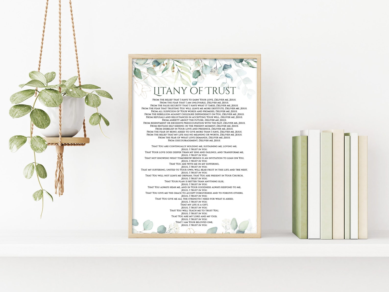 Litany of Trust Prayer Printable Jesus I Trust in You Prayer - Etsy