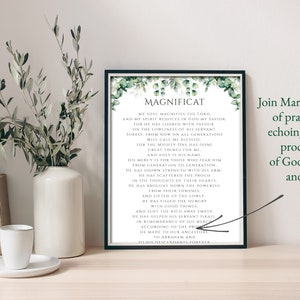 Magnificat Prayer Printable Magnificat Wall Art Canticle of Mary Magnificat Prayer Printable Magnificat Wall Art Canticle of Mary
