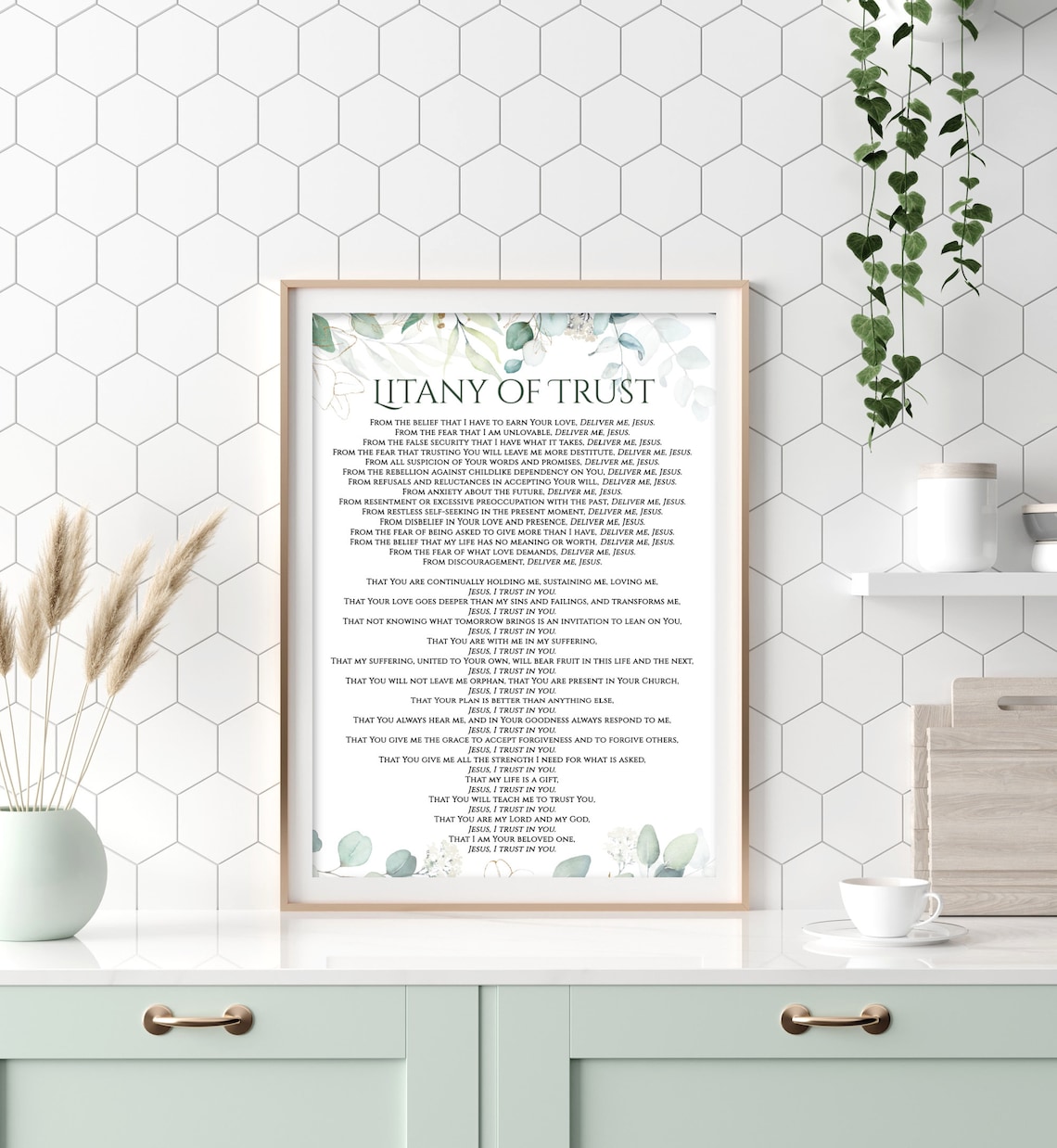 Litany of Trust Prayer Printable Jesus I Trust in You Prayer Etsy