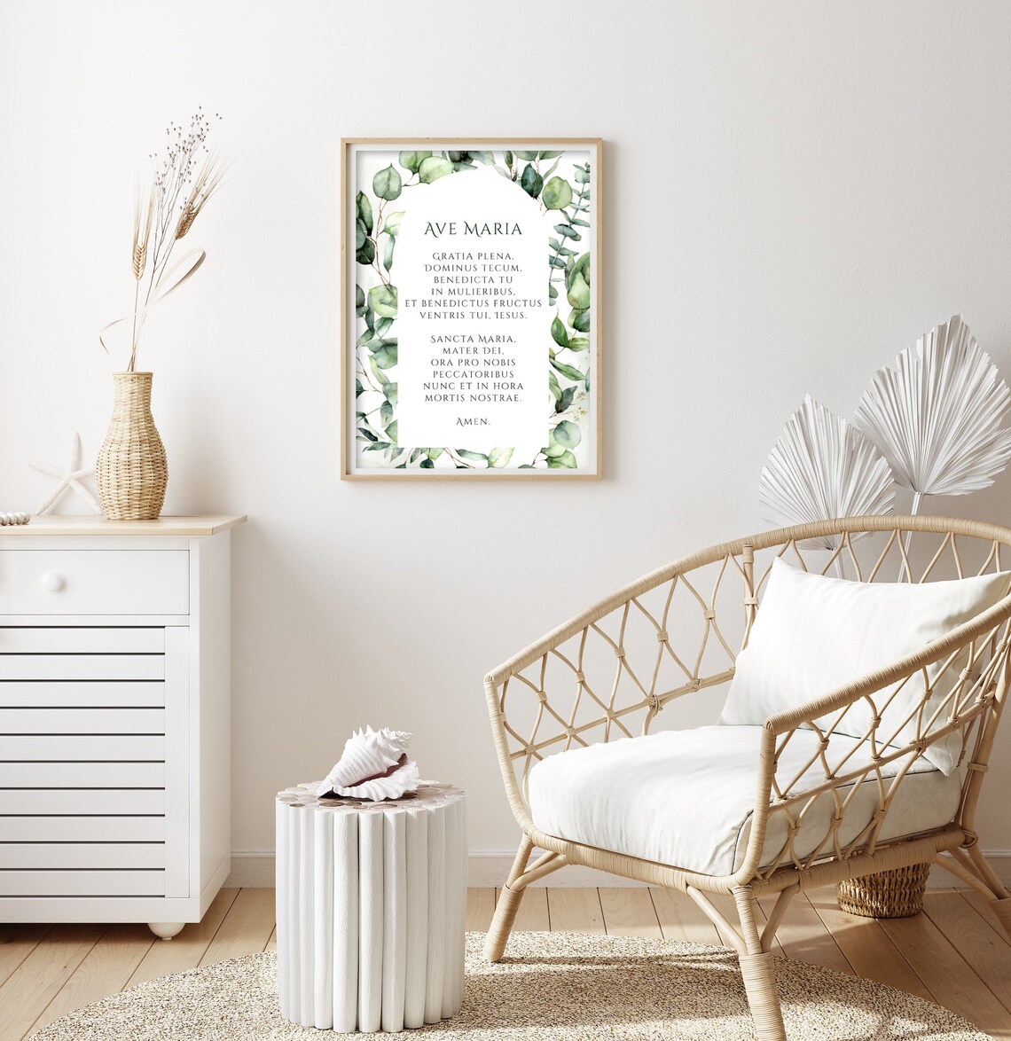 Ave Maria Prayer Printable, Ave Maria Wall Art, Ave Maria Print, Hail ...