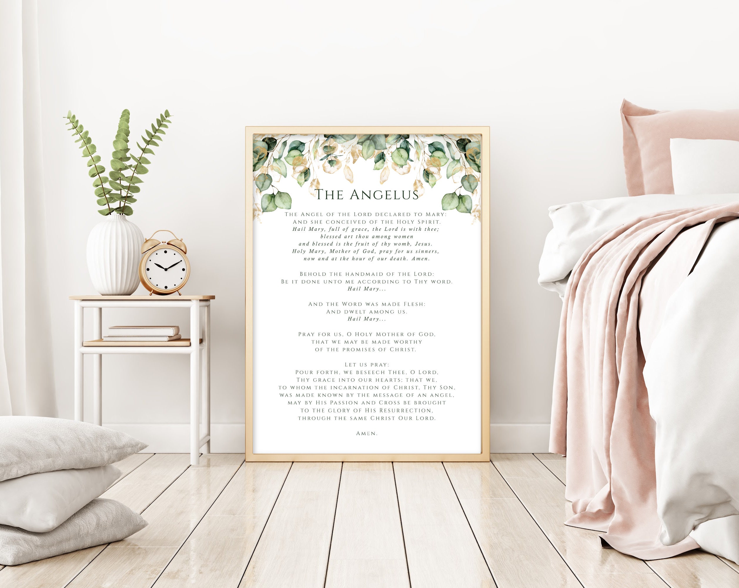 The Angelus Prayer Printable, the Angelus Print, the Angel of the Lord ...