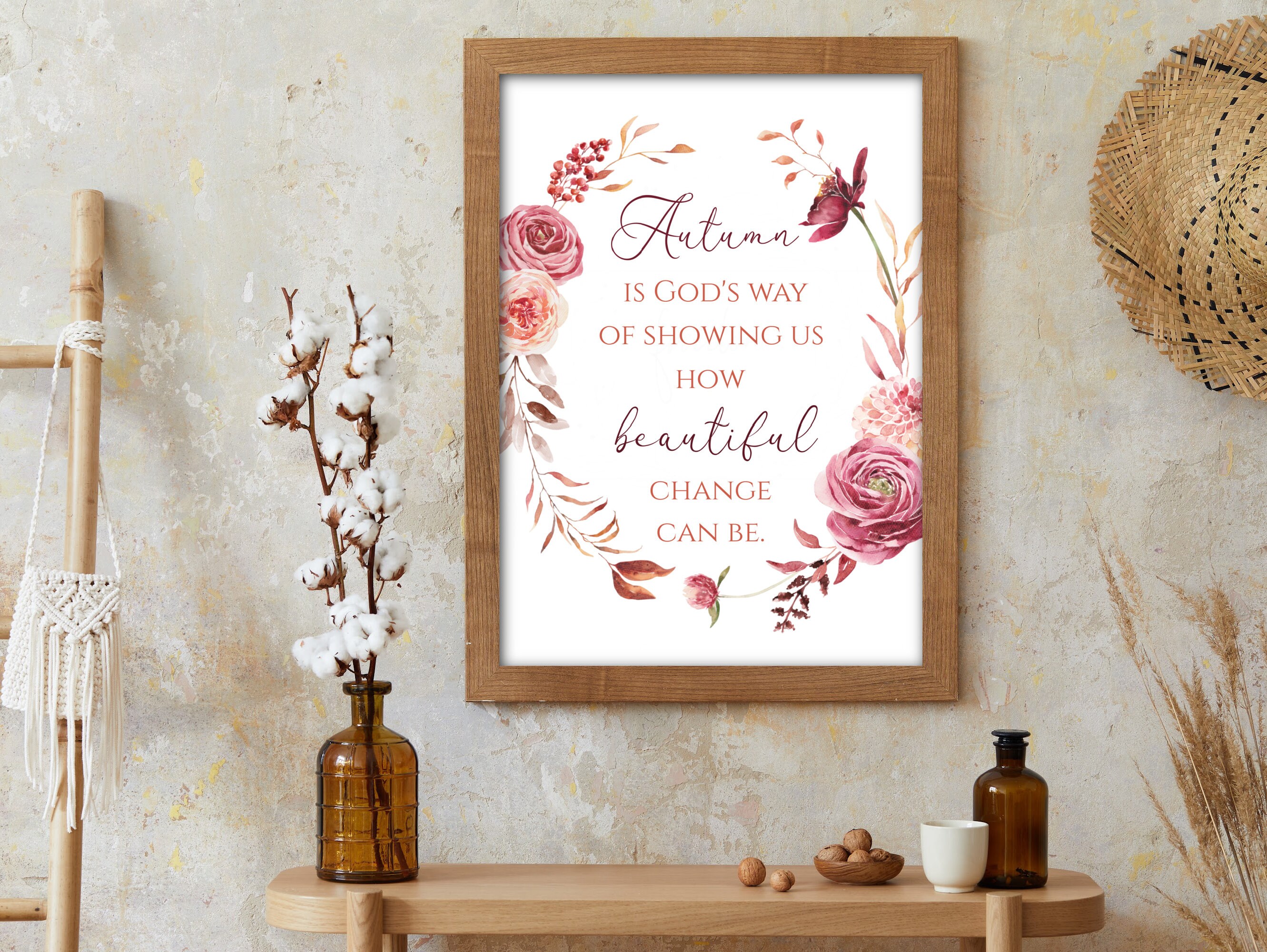 Autumn is God's Way of Showing Us Print, Christian Fall Decor ...