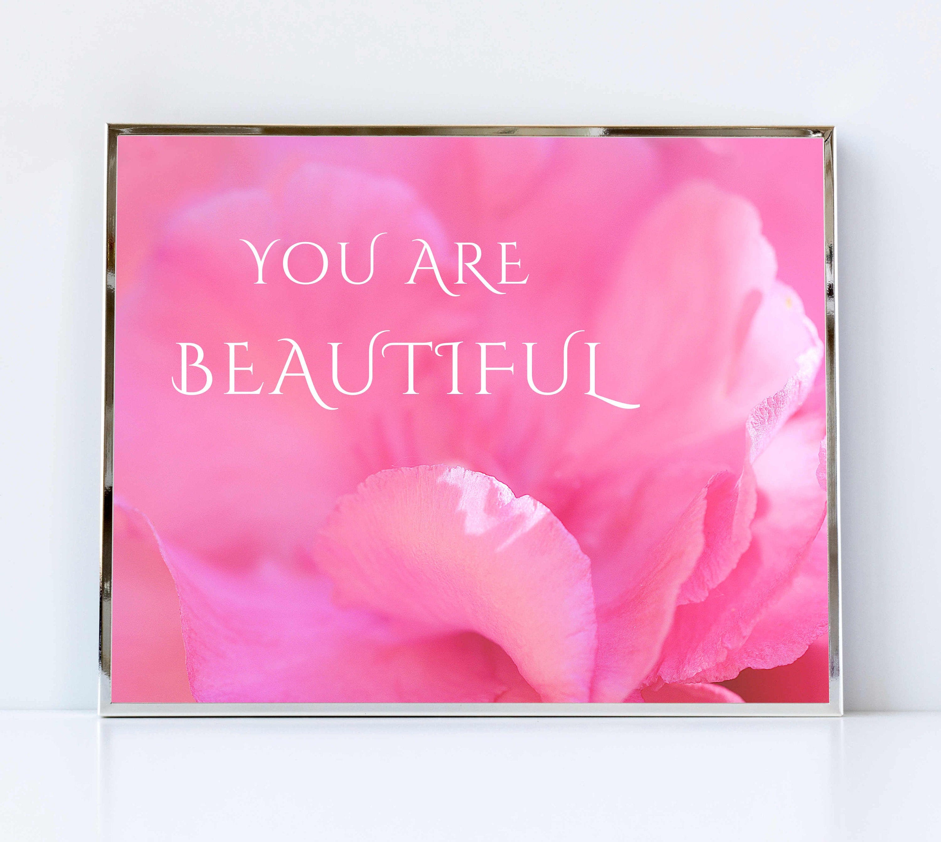 You Are Beautiful Printable, You Are Beautiful Wall Decal, Scripture Wall Art, Uplifting Prints
