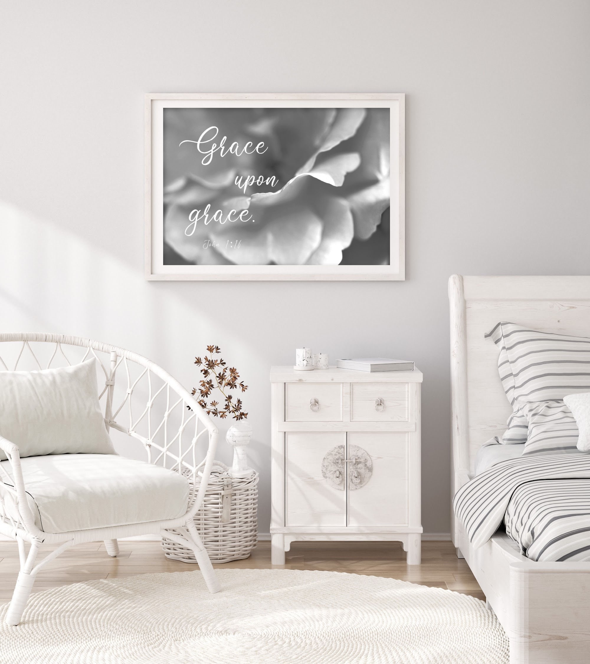 Grace Upon Grace Printable, John 1:16, Scripture Wall Art, Bible Verse ...