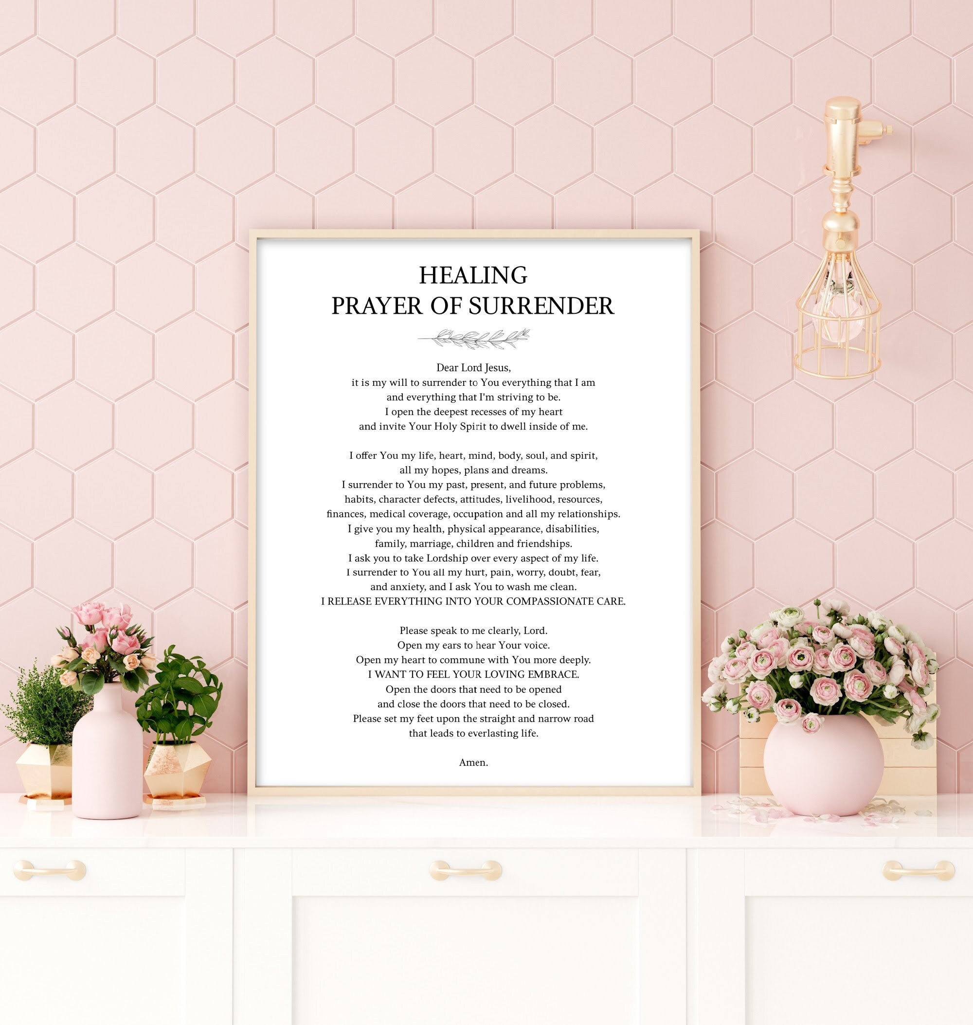 Prayer of Surrender Printable, Surrender Prayer, Healing Prayer
