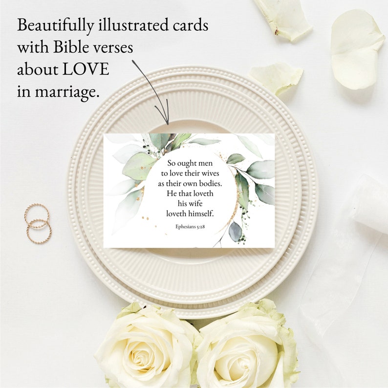 LOVE Scripture Cards KJV Printable, Wedding Bible Verses, Marriage