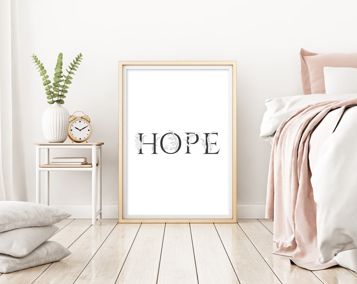 Hope Wall Art Print Hope Printable Wall Art Hope Wall Decor Etsy