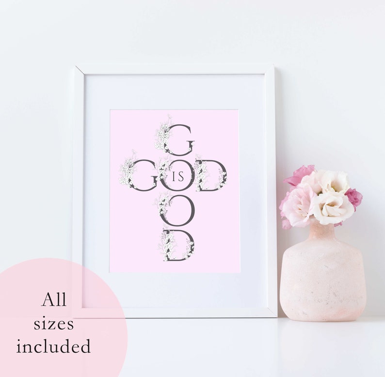 God is Good Printable Scripture Wall Decor Bible Verse Wall - Etsy