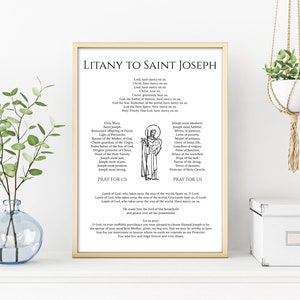Litany to St Joseph Prayer Printable, Litany to Saint Joseph Prayer ...