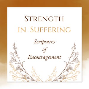 FORCE dans la souffrance imprimables, cartes de versets de la Bible, cartes édifiantes, cartes de réconfort dans les moments difficiles, cartes de motivation