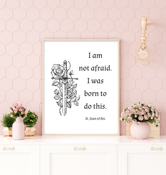 Citation De Sainte Jeanne Darc Imprimable Je Nai Pas Peur Etsy France