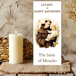 Litania a Sant'Antonio stampabile, preghiera di Sant'Antonio da Padova, preghiera della litania di Sant'Antonio, Santo dei Miracoli, preghiera cattolica per miracolo