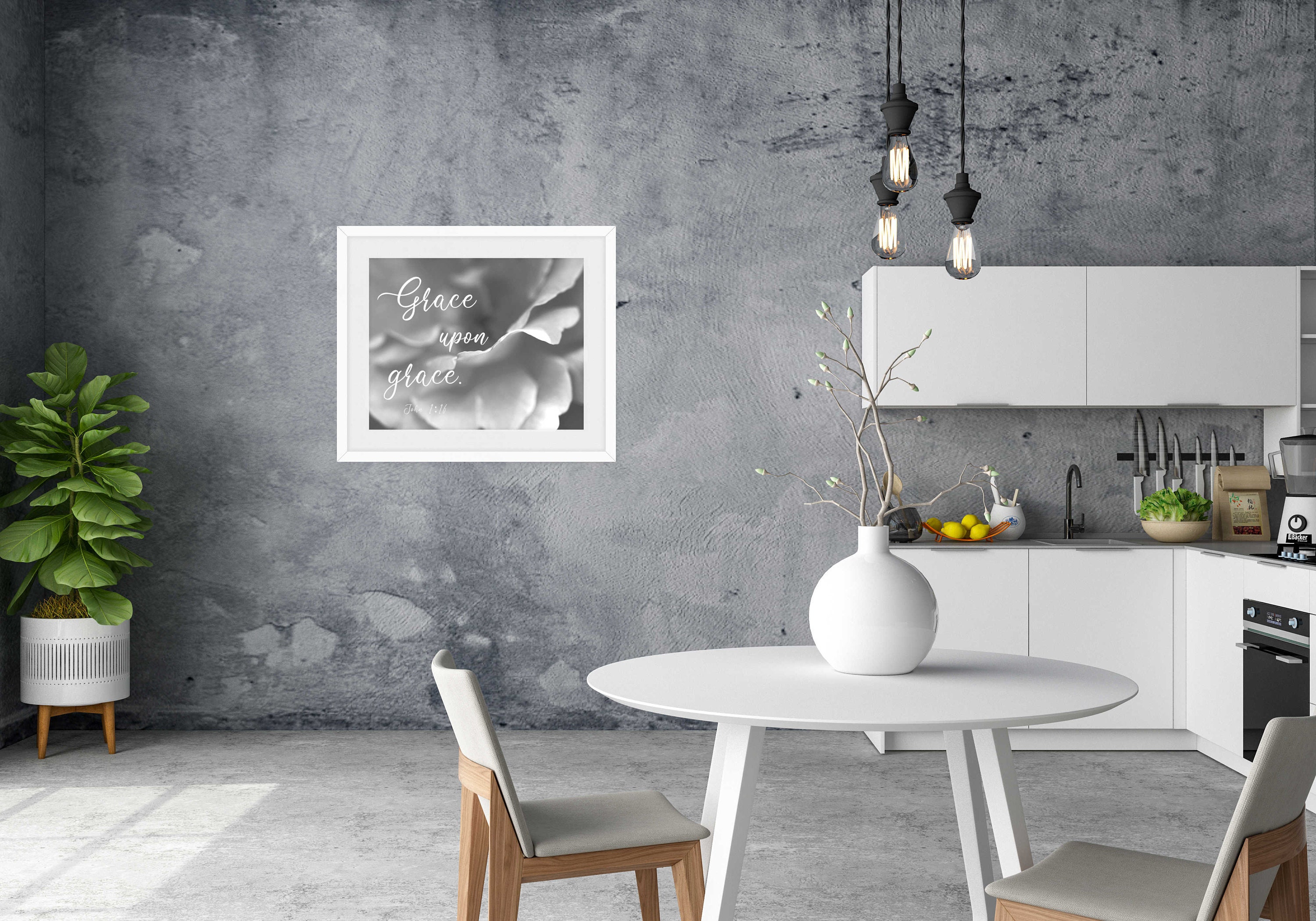 Grace Upon Grace Printable, John 1:16, Scripture Wall Art, Bible Verse ...
