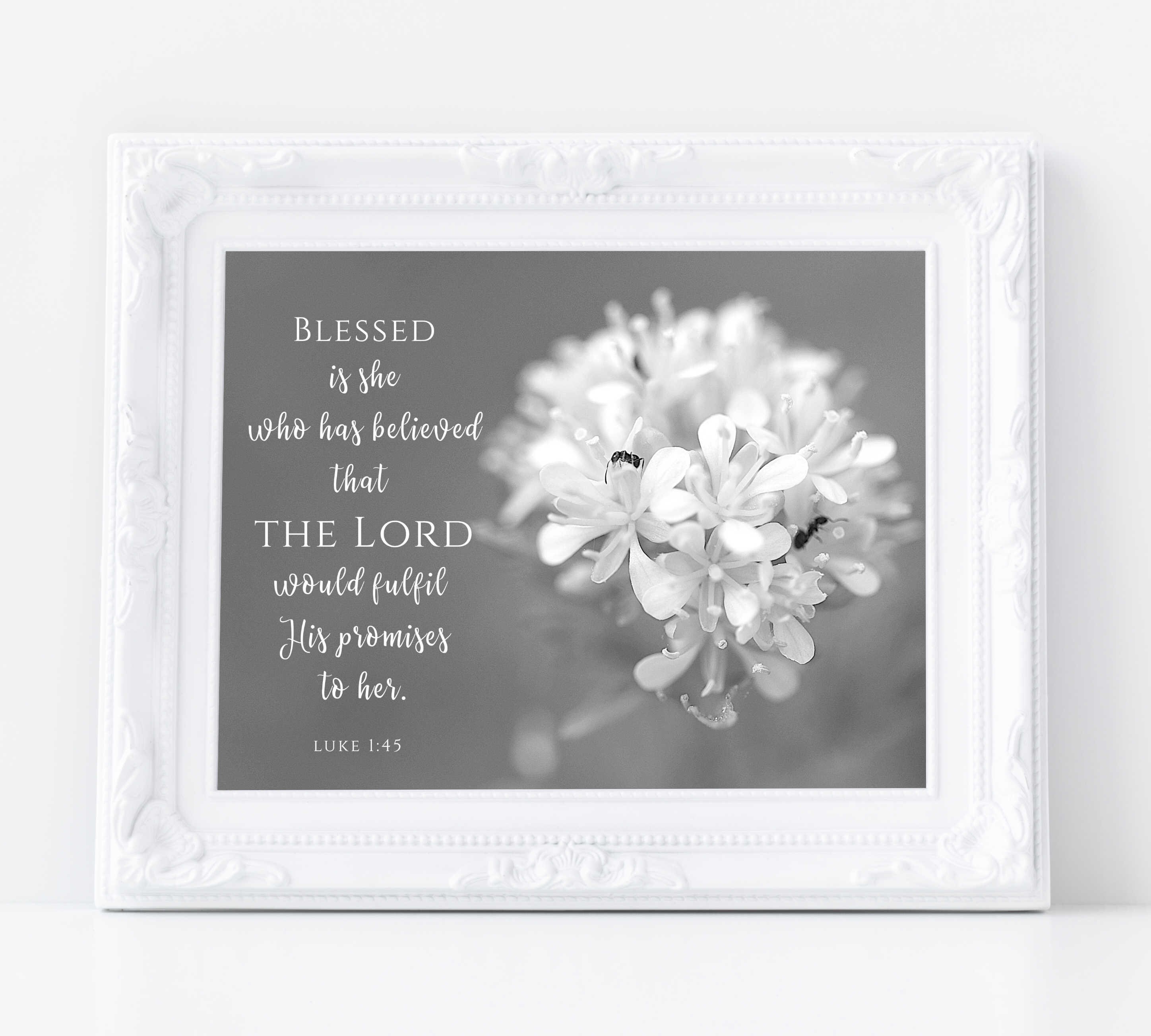 Blessed is She Printable, Scripture Wall Decor, Bible Verse Wall Art ...