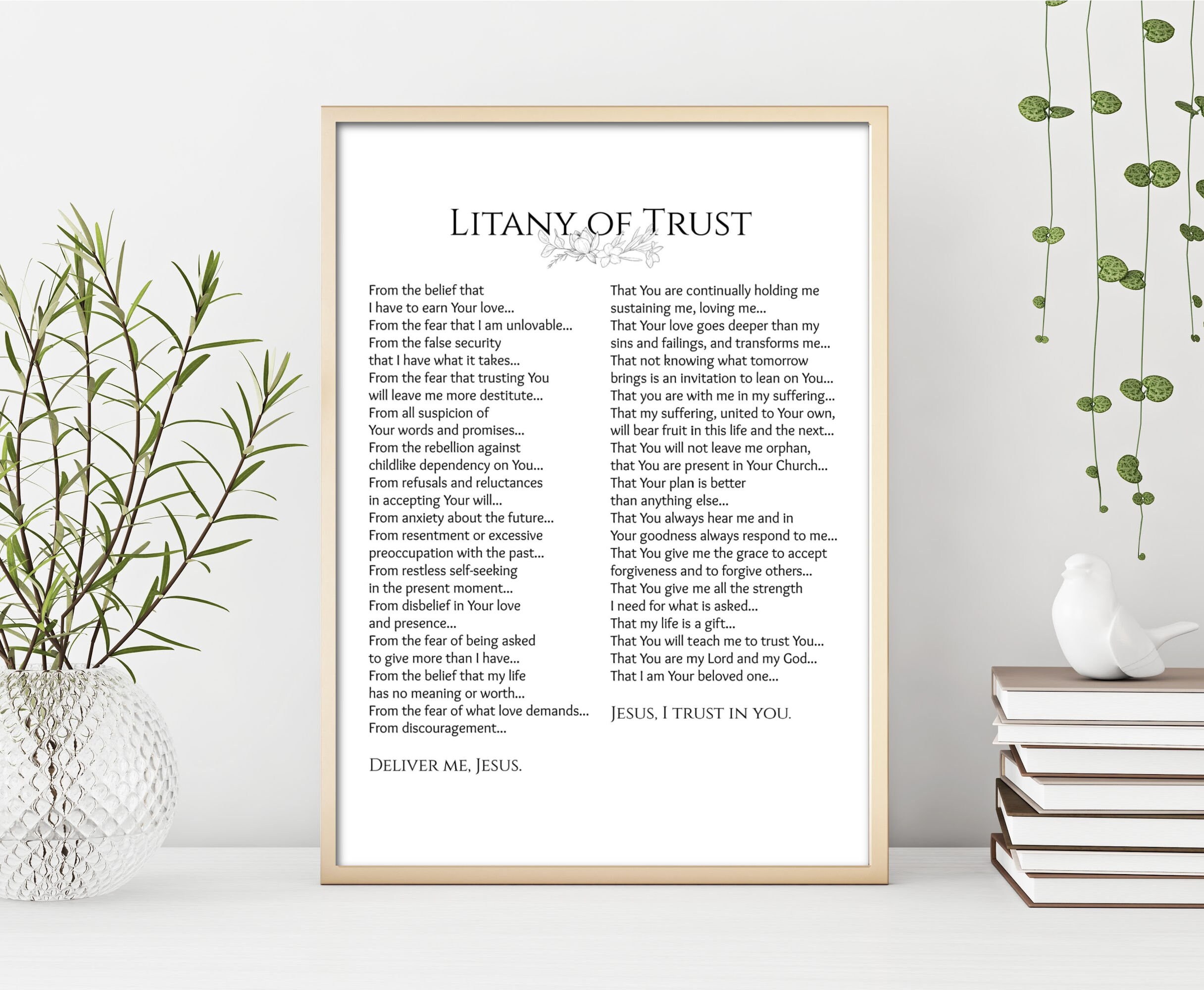 Litany Of Trust Printable