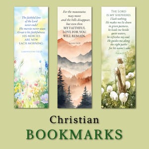 Christian Bookmark printable, Printable Bible Bookmark Instant Download, Bible Verse Bookmark Print At Home, Bookmark For Sunday School