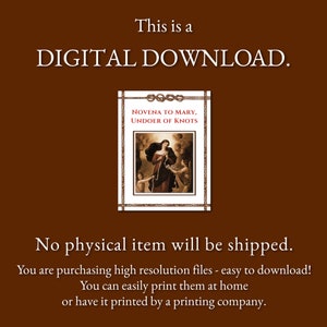 Novena of Mary Undoer of Knots Prayer Cards Printable, Novena Prayer ...