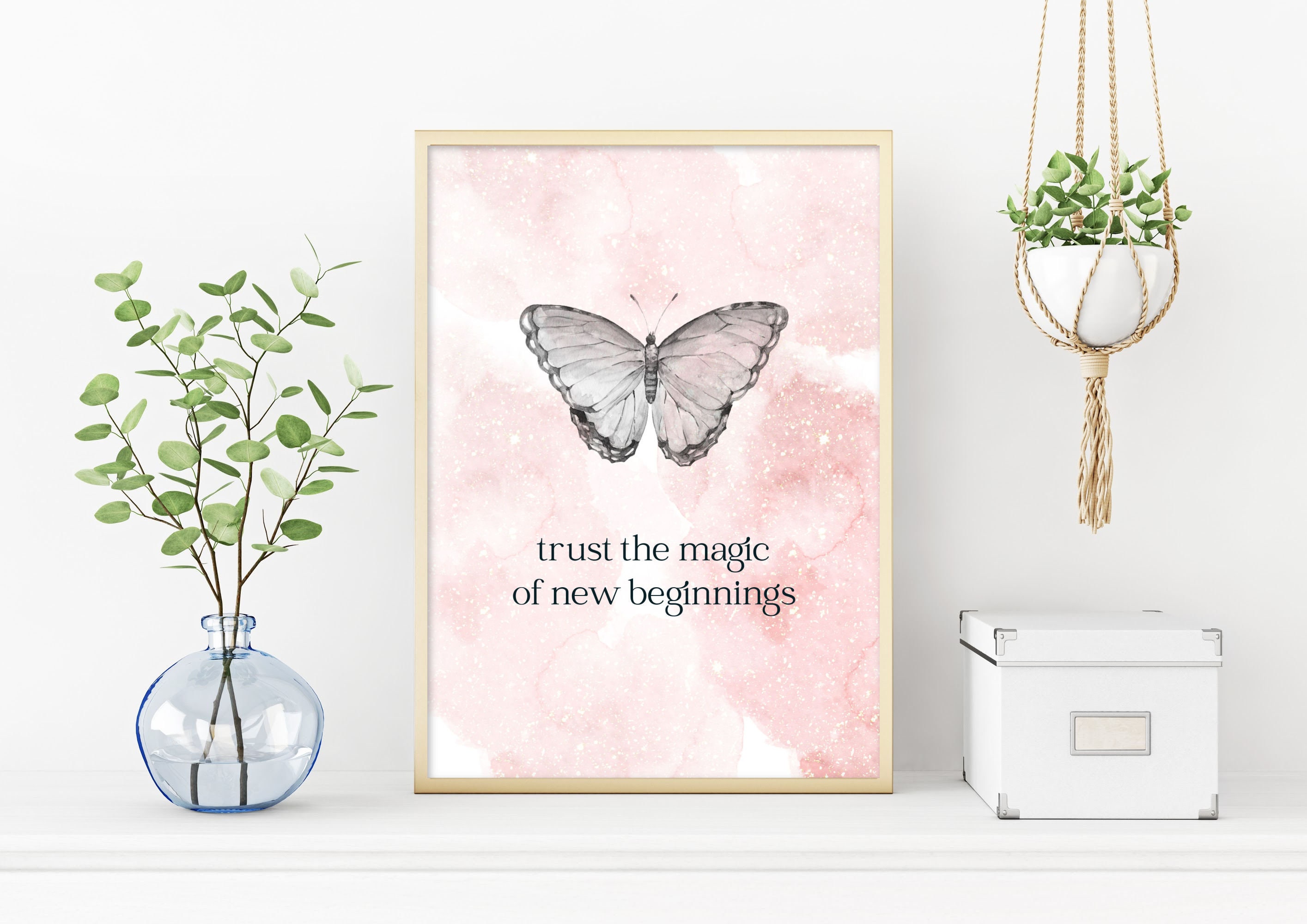 Trust the Magic of New Beginnings Printable, Trust Wall Art,