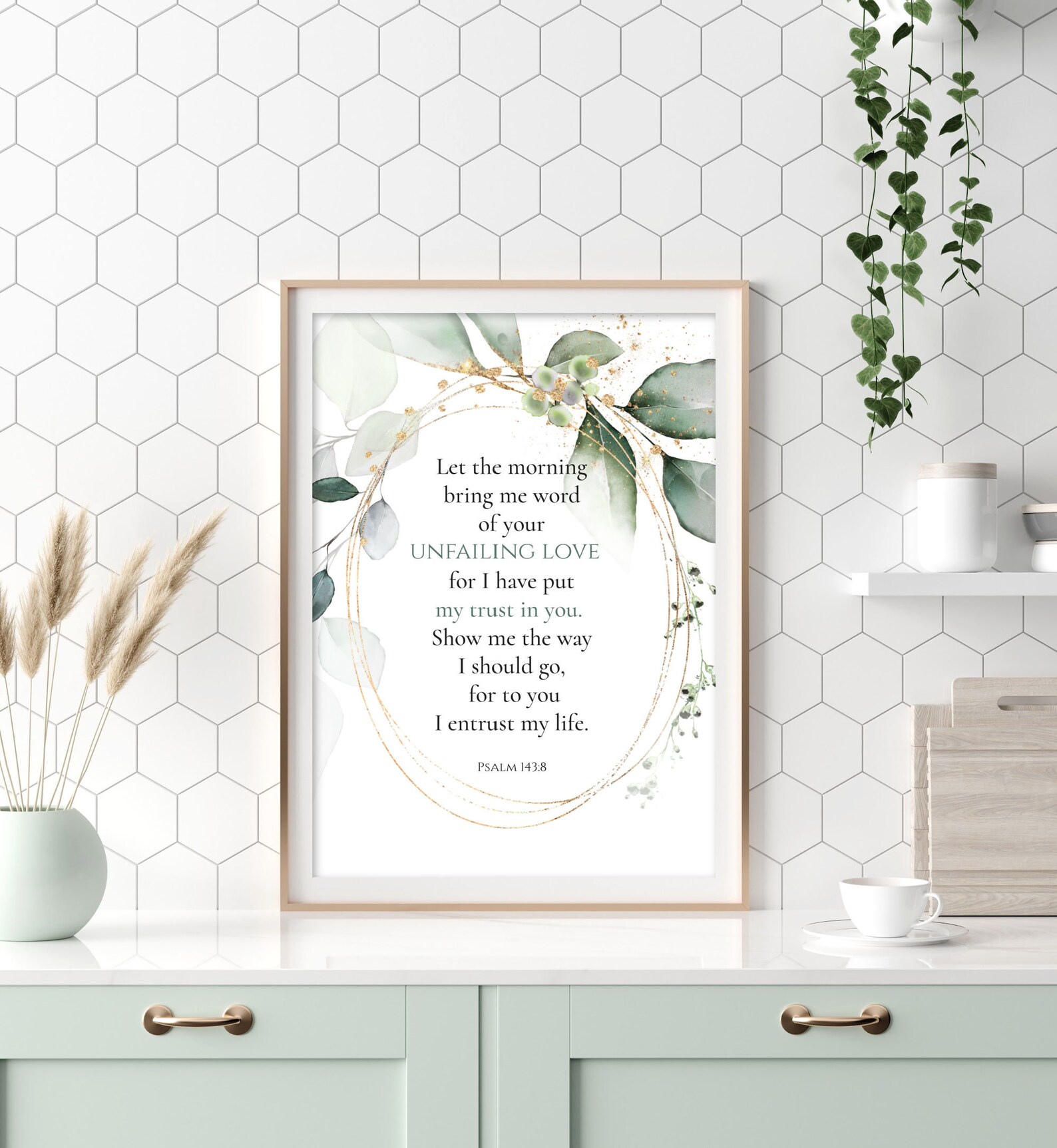LOVE Printable Wall Art, Psalm 143 8, Love Scripture Printable, Love ...