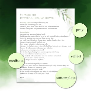 St. Padre Pio Healing Prayer Printable, Padre Pio Prayer, Powerful ...