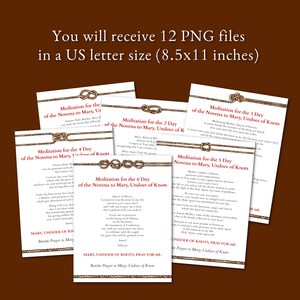 Novena of Mary Undoer of Knots Prayer Cards Printable, Novena Prayer ...