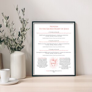Novena to the Sacred Heart of Jesus Prayer Printable, Sacred Heart ...