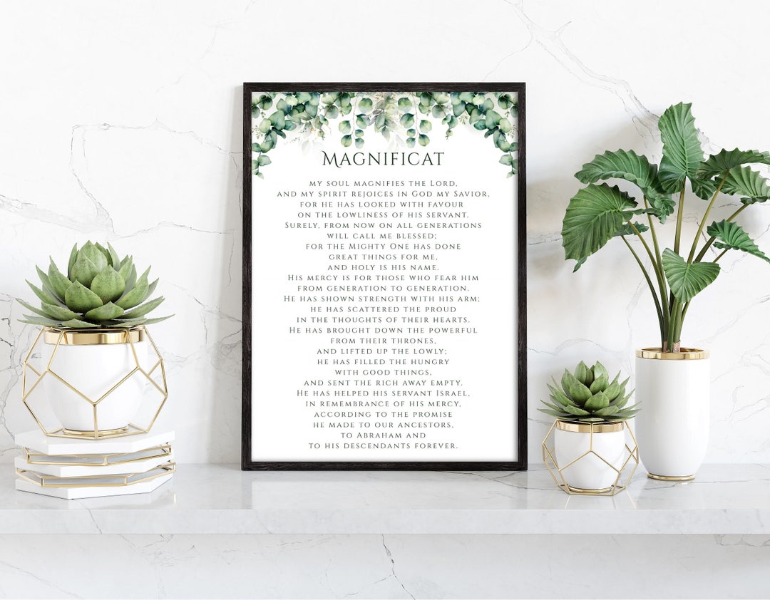 Magnificat Prayer Printable Magnificat Wall Art Canticle of Mary Magnificat Prayer Printable Magnificat Wall Art Canticle of Mary