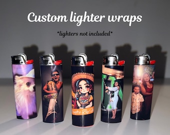 Custom Lighter Wrap, Personalized Glossy Sticker (Lighter Not Included)