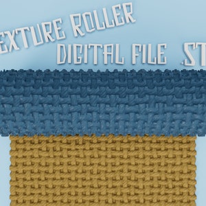 Weave 2 | Roller Texture | Polymer Clay | Hand roller | Rolling pin | Digital STL File
