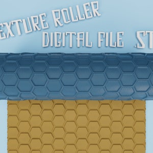 SciFi 2 | Roller Texture | Polymer Clay | Hand roller | Rolling pin | Digital STL File