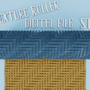 Weave Pattern | Roller Texture | Polymer Clay | Hand roller | Rolling pin | Digital STL File