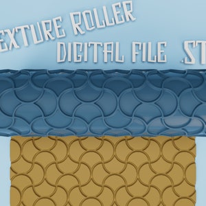 Ornamental  | Roller Texture | Polymer Clay | Hand roller | Rolling pin | Digital STL File