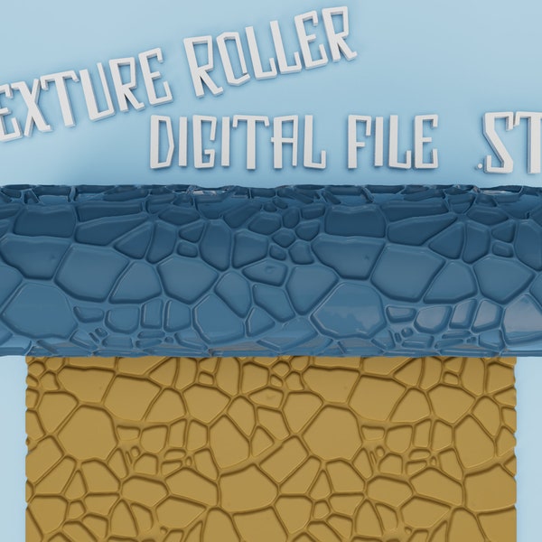 Pavement 2 | Roller Texture | Polymer Clay | Hand roller | Rolling pin | Digital STL File