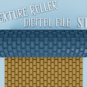 Even Bricks | Roller Texture | Polymer Clay | Hand roller | Rolling pin | Digital STL File