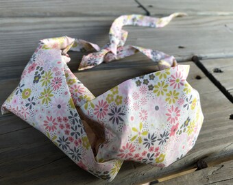 Turban Headband  ~Floral~   Adjustable ~ Cotton Poplin ~ Handcrafted ~ Boho