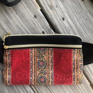 sac banane vintage ~ toile ~ 8,5 x 5 po. ~ sac banane minimaliste ~ pour smartphone, voyage, carte d'identité, espèces, passeport ~ Noël ~ Thanksgiving ~