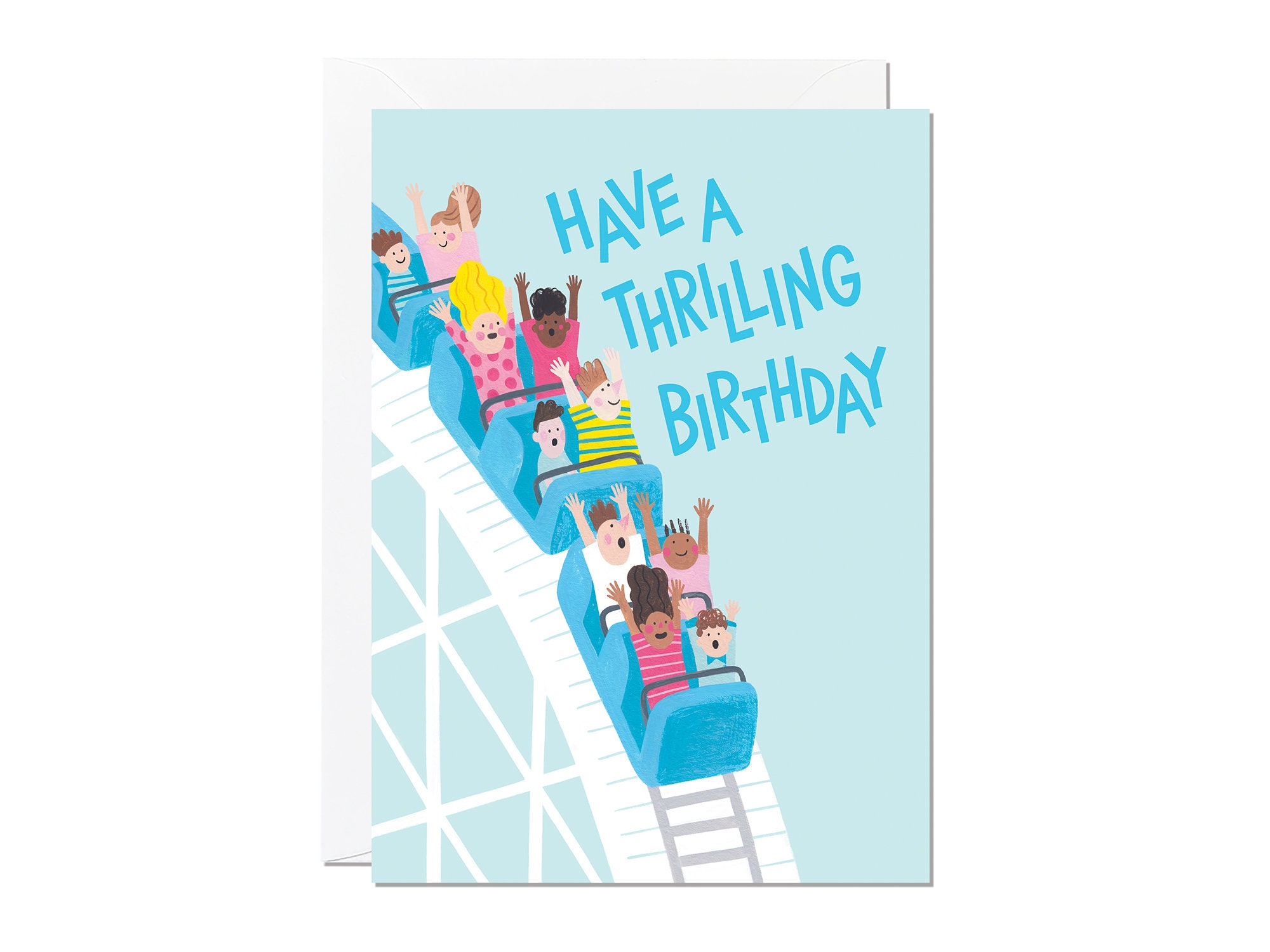 Rollercoaster Birthday Children's Card Made in the UK Etsy UK